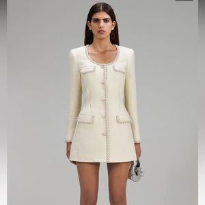 Self-Portrait boucle embellished dress UK8/US4